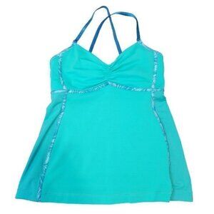 CLEARANCE Lululemon Green with Teal Cross Over Straps Size 6​​​​​​​​